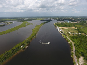 Calcasieu River in Lake Charles, Louisiana